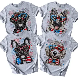 Patriotic Pups: 4th of July Dog T-Shirt Collection | 50+ Dog Breeds, USA Flag, Fireworks, America 250 | Gildan SoftStyle Tee, Soft Style Tee, Women's Graphic Tshirt