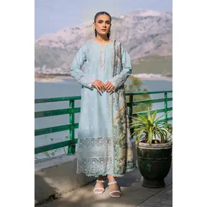 3PC Embroidered stitched Lawn Suit | KSE-3801