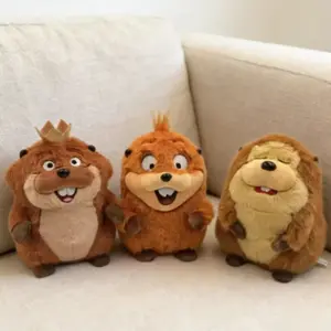 Hoppers King George Mabel Loaf Beaver Plush Toy Soft Fluffy Stuffed Animal Cute Beaver Doll For Kids Birthday Gift Home Decor