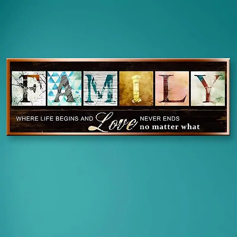 Letter Pattern DIY Diamond Arts Colorful Painting Kit, DIY Painting Kit, Wall Art Decor for Home Living Room Bedroom, Handmade Gifts