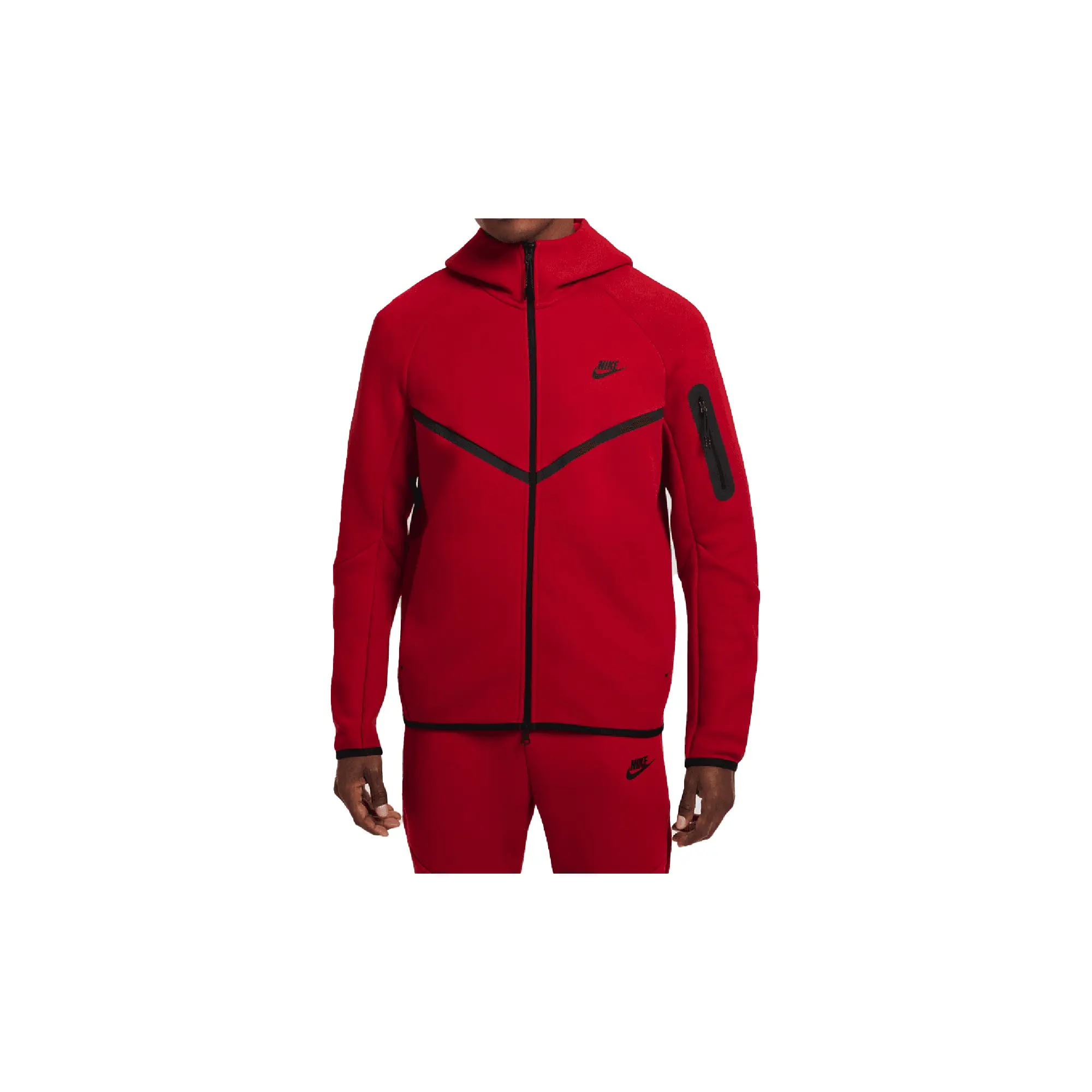Sportswear Tech Fleece Windrunner Full-zip Hoodie "GYM RED/BLACK" HV0949 687