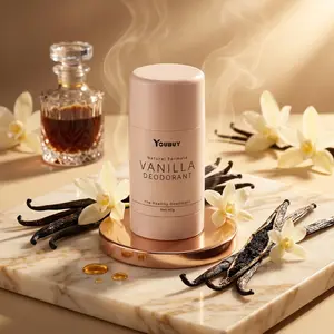 Youbuy Natural Vanilla Skin Deodorant for Women & Men, Long-Lasting Body Odor Protection Solid Stick Deodorant, Paraben-Free, 40g/1.4oz, Healthy Deodorant