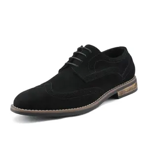 Bruno Marc Men's Wingtip Suede Oxford Shoes