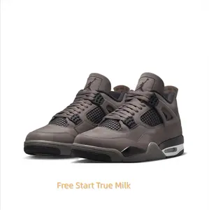 Retro Mid-Top Basketball Shoes in Dark Brown Suede with Breathable Mesh Panels