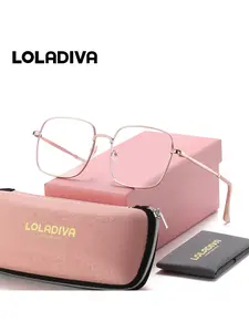 LOLADIVA Unisex Premium Craftsmanship Full Frame Plano Glasses Noble And Elegant Square Frame Plano Glasses