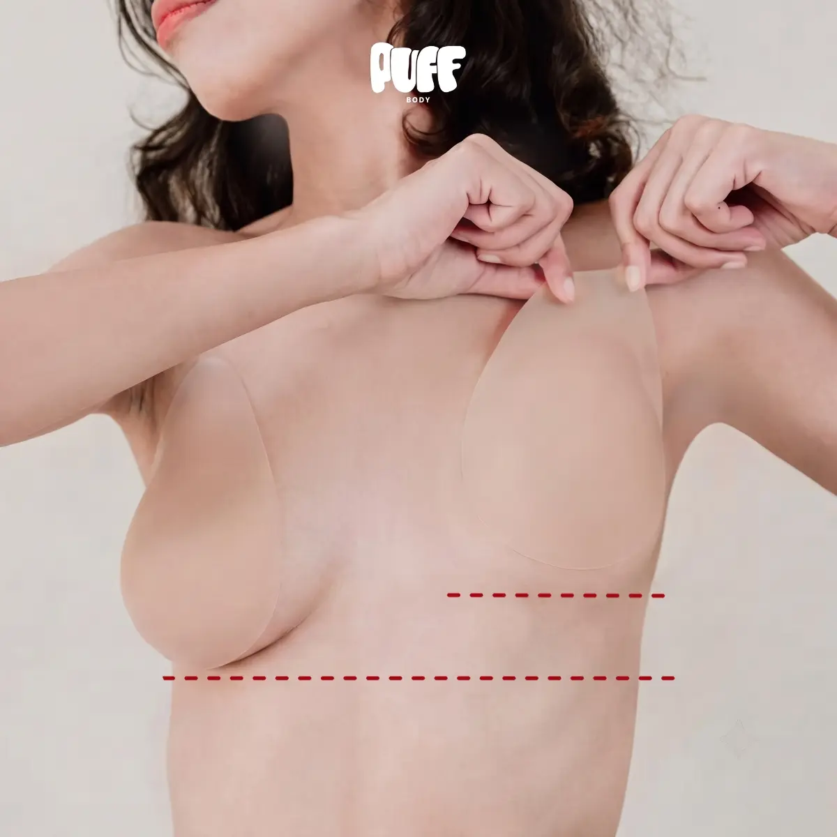 PUFF Lift Nip Covers, Teardrop Lift Silcone Pasties Women Adhesive Bras Reusable, for Strapless Backless