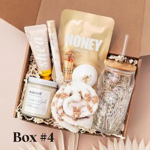 Unique Birthday Gift Basket for Women, Encouragement Gift Set, Hygee Thinking Of You Care Package, Gift Box for Her, Relaxation Gift Basket For Women, Gift for Mom Wife Girlfriend Sister Friend
