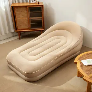 3-in-1 Luxury Inflatable Sofa Bed - 249.48 kg Heavy-Duty Air Mattress with Built-in Backrest, Air Pump Included, Ideal for Summer Outdoor Camping, Travel, Father's Day Gift