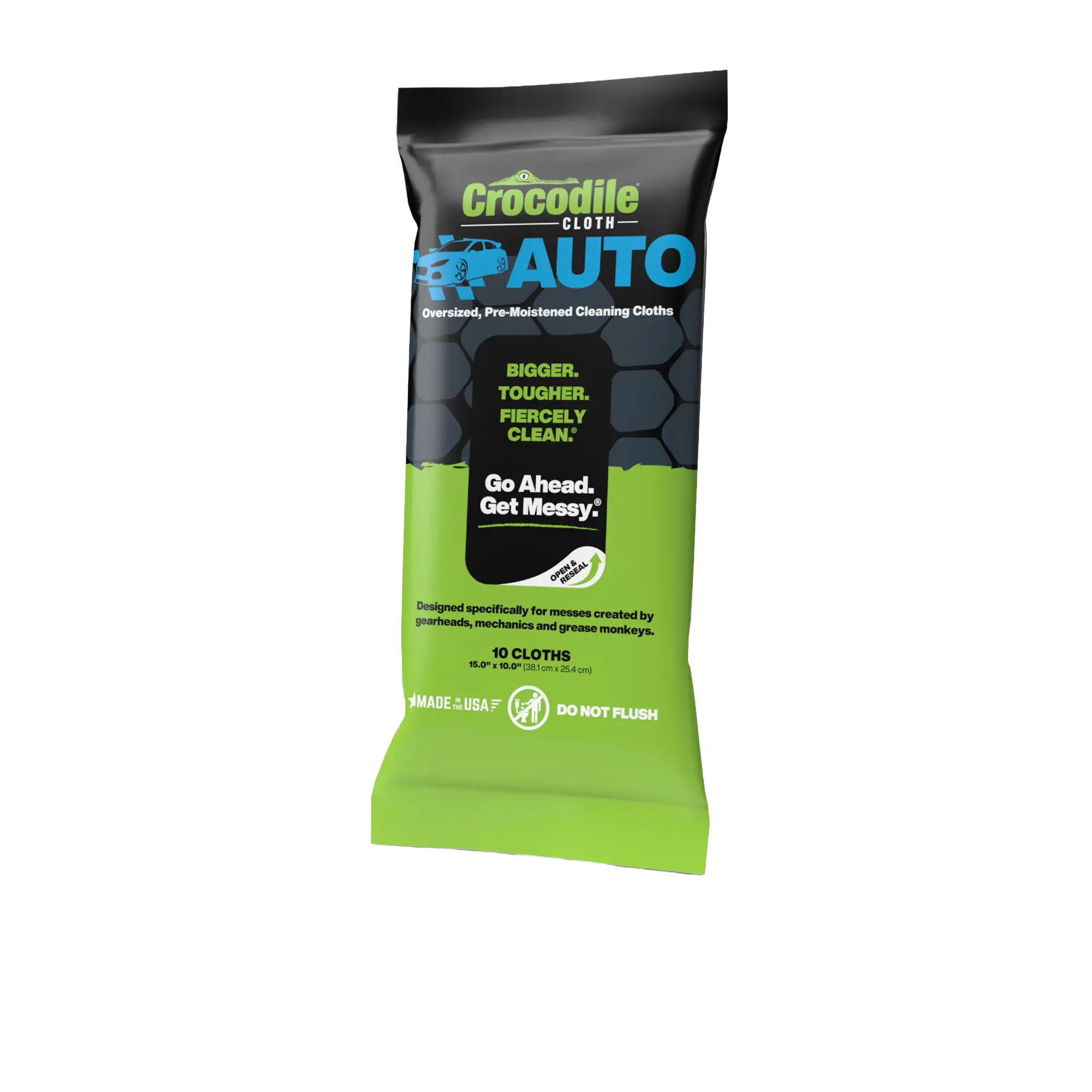 Crocodile Cloth Auto Cleaning Wipes (10-Count) - Heavy Duty Grease Oil & Grime Remover For Car Detailing & Mechanics Crocodile Cloth Auto Cleaning Wipes (10-Count) - Heavy Duty Grease Oil & Grime Remover For Car Detailing & Mechanics