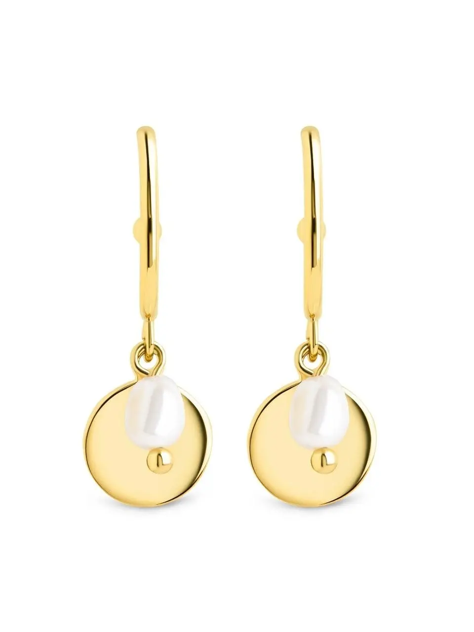 Morgan Pearl & Disk Dangle Earrings