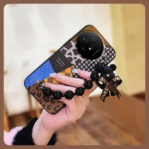 Simplicity Anti-knock Phone Case For TCL 50 Nxtpaper 5G/50Pro Nxtpaper 5G Cartoon Bear bracelet Back Cover Black pearl pendant protective case silicone Waterproof cute soft case