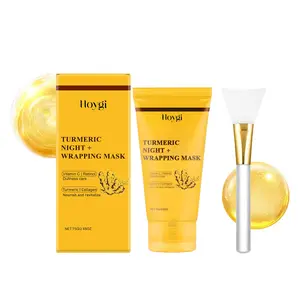 Hoygi Turmeric Collagen Peel Off Mask (with Scraper) Gentle Exfoliating Nourishing Hydrating Moisturizing Firming Facial Mask