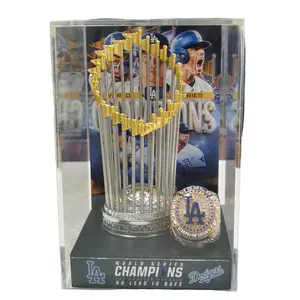 2024-2025 World-Class Baseball Championship Trophy Set, Beautiful Display Box, Perfect Sports Trophy Replica, Ideal Gift for Baseball Enthusiasts