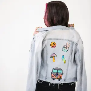 Hand Painted Retro Denim Jacket