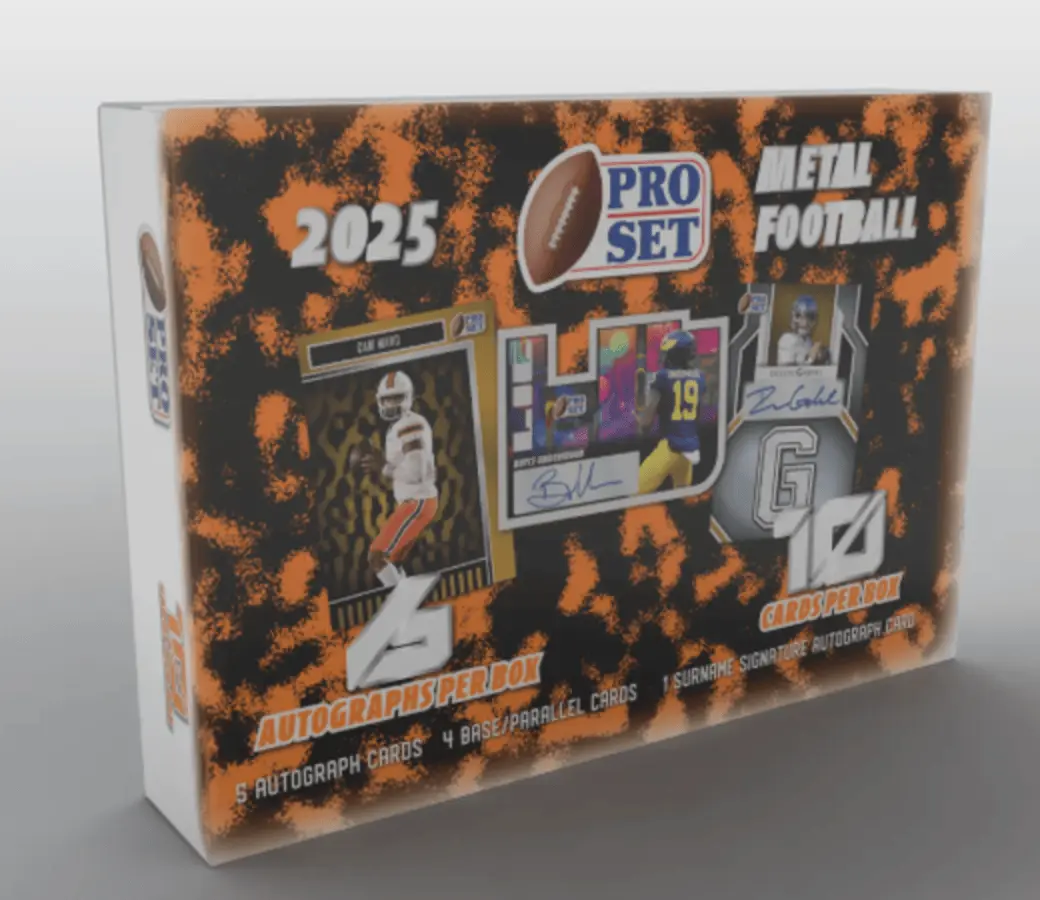 2025 Leaf Pro Set Metal Football Hobby Box, Collectible Card, Hobby Packs, Card Pack, Trade Card Box