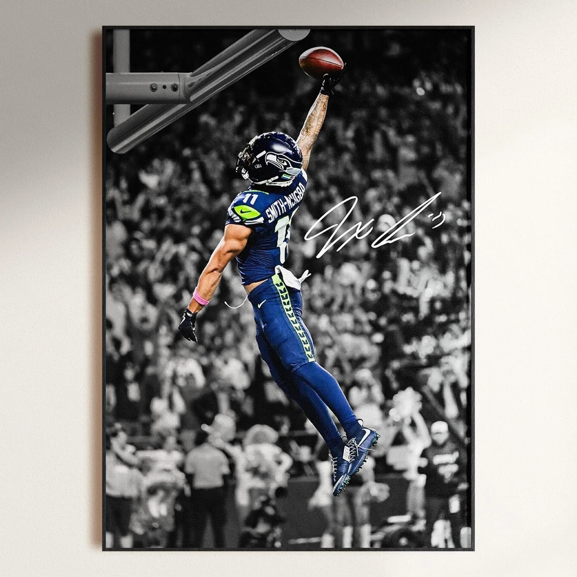 Jaxon Smith-Njigba Poster, Signed Football Poster, Wall Art( Unframed - Print Only )