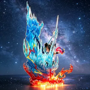 DBZ Super Anime Figure Decorate Statue 3-Head Replaceable Lamplight Base Exquisite PVC Craft with Gift Box Perfect for Home Decoration Anime Collectors Christmas Gifts for DBZ Fans tiktokshopspringglowup