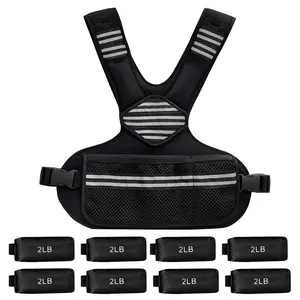 Adjustable Weighted Vest for Strength Training – Heavy Duty Neoprene, Removable Ironsand Bags, Reflective Strips, Large Pockets – Ideal for Men & Women Walking, Running, Gym, Home Workout