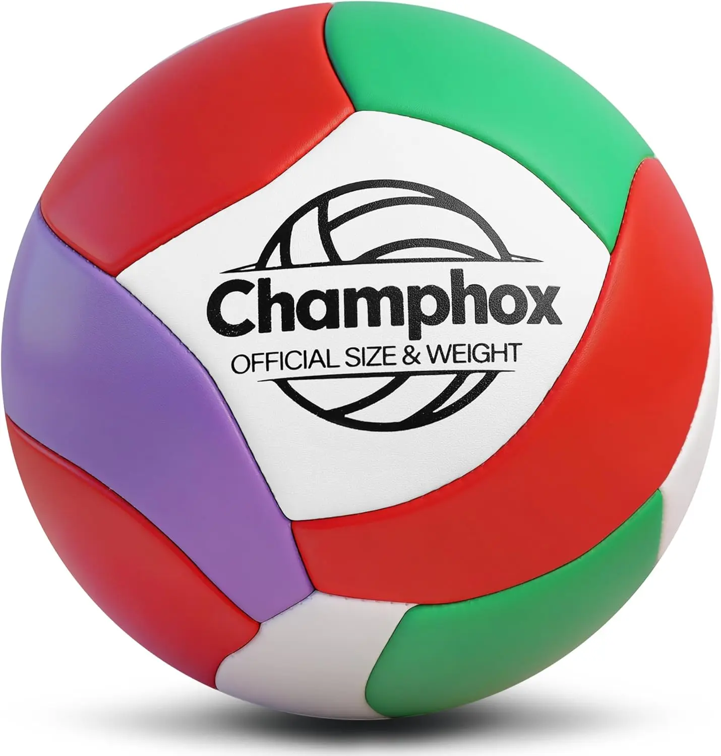 Soft Volleyball Size 5 for Girls Kids Beginners with Pump & Mesh Bag | 8.2in Diameter, Weighted 9.20z, Premium PU Leather Covered, Volley Ball Skills Practicing Team Training Outdoor Indoor