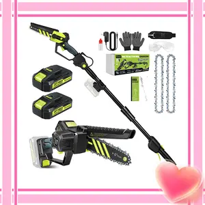 Saker Cordless 2 in 1 bar brushless chainsaw, battery-powered 6-inch saw for tree pruning heights, the perfect Christmas gift for 2024.