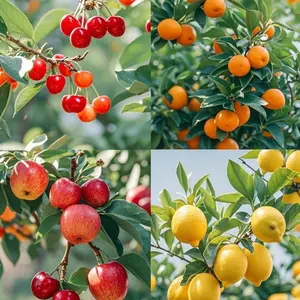 Mixed Fruit Tree Seeds Pack 200PCS Orange Lemon Apple Cherry Seeds for Planting Outdoors, Easy to Grow Backyard Garden Fruit Seeds Kit, Seeds Only Not Live Plants for Home Gardeners