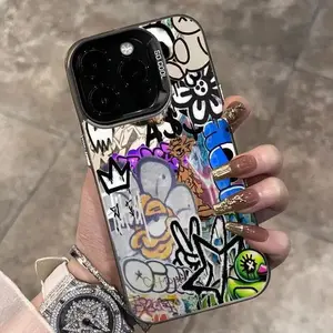 Graffiti Cool Art TPU Phone Case for iPhone 16 Pro Max/15 Pro Max/14/16 Plus/15/13 Pro/12/11/X/XR/XS Max - Shockproof Protective Cover
