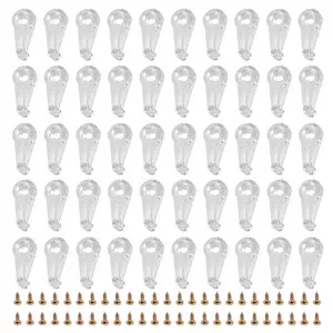 50 Pairs Glass Retainer Clips Kit Cabinet Glass Clips 4Mm Plastic Doors Clips with Screws for Fixing Glass Cabinet Doors
