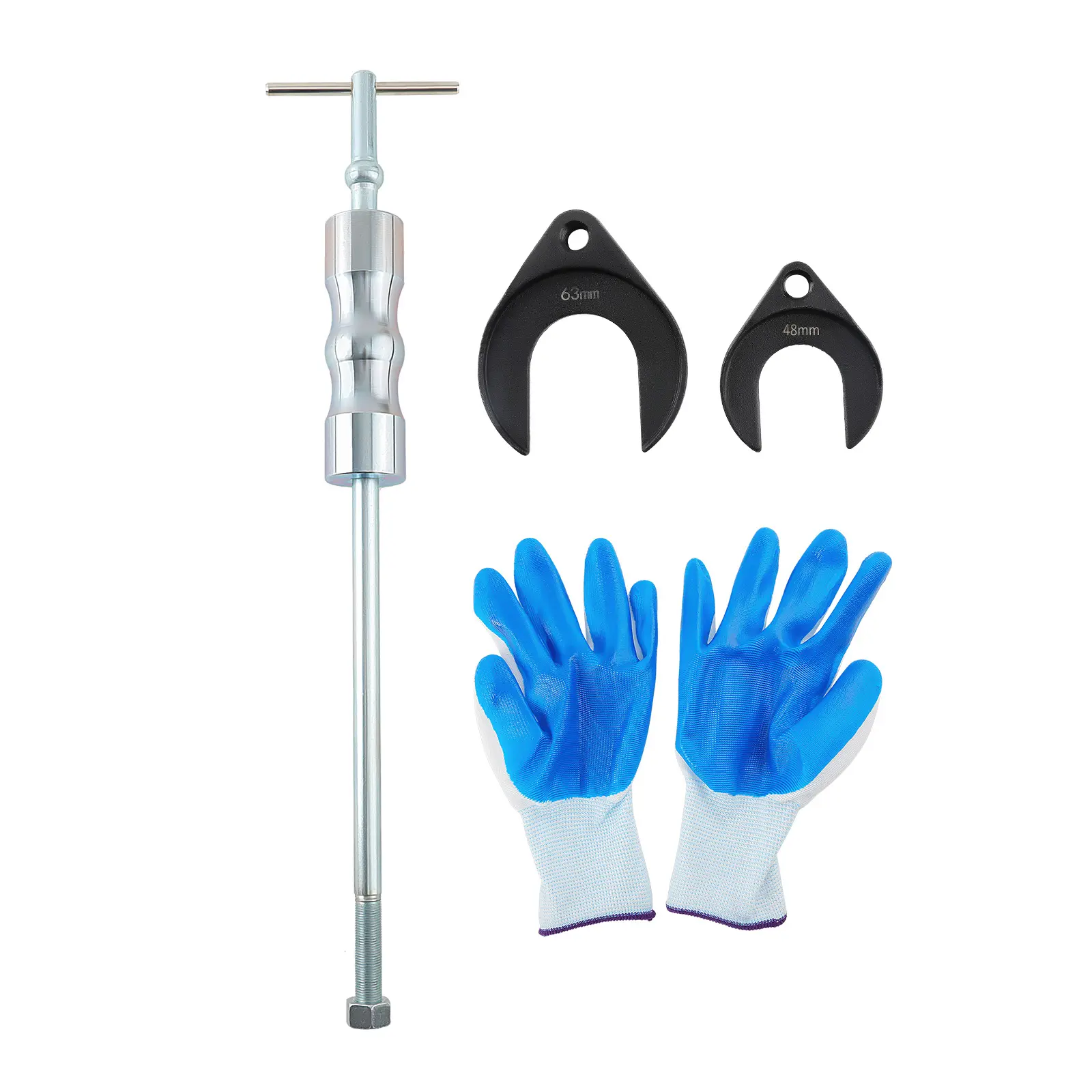 maXpeedingrods 5-Piece Multifunctional CV Axle Puller Kit, 45# Carbon Steel Automotive Tool, 5/8-18 Adapter, 48mm CV Joint Fork, Ergonomic Design for Car Mechanics to Improve Work Efficiency, Automotive Tools