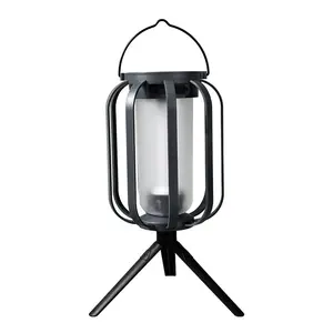 Solar Flickering Flame Lantern – Decorative Outdoor Hanging Light with Tripod,Waterproof,long battery life, perfect for outdoor camping and garden decoration.