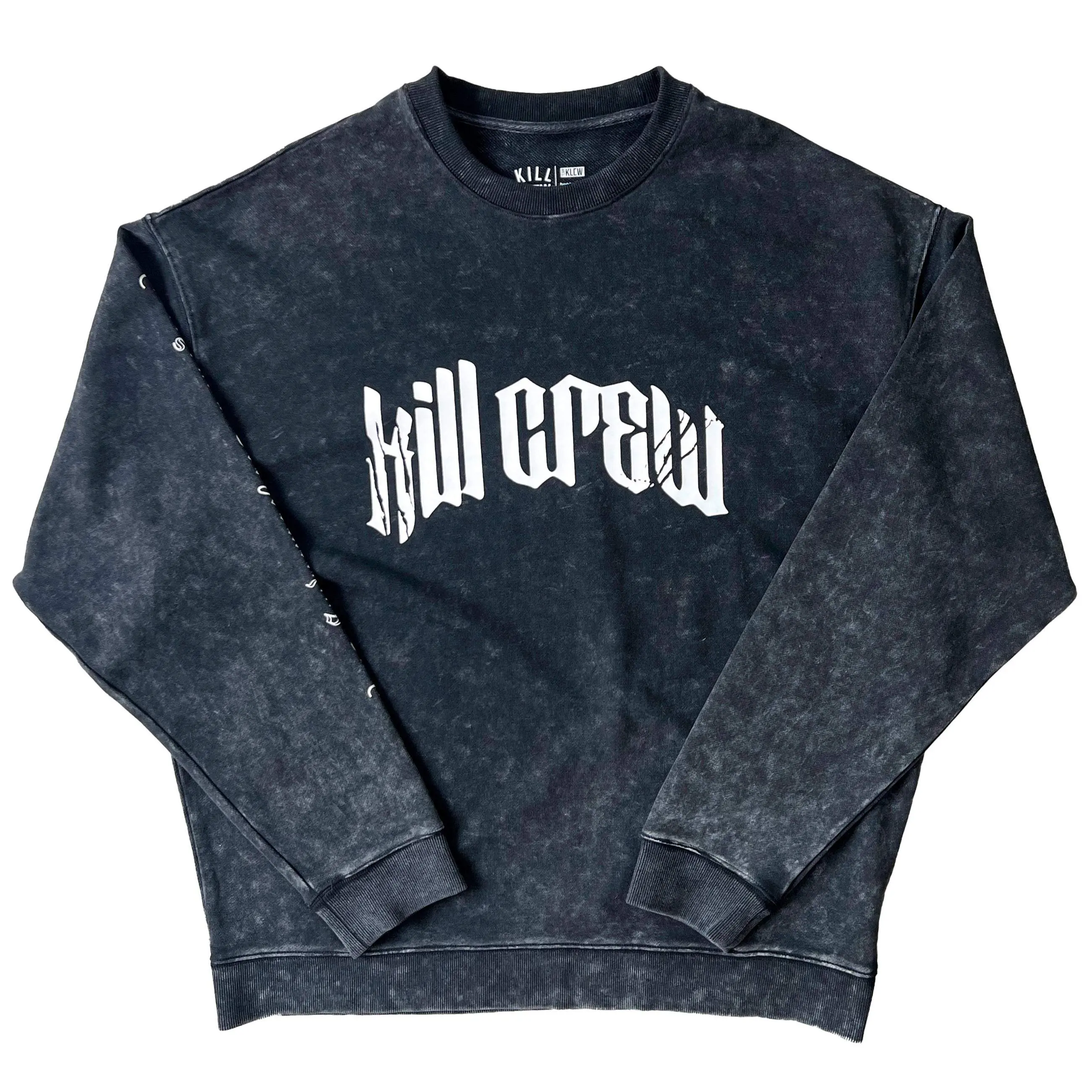 Kill Crew Men's Lux Wolf Vintage Pullover, Oversized Heavyweight Cotton Sweatshirt with a Soft, Stone Washed Finish and Ribbed Hem, Casual, Long Sleeve, Graphic, Heavy Cotton