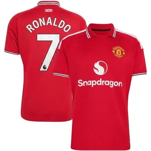 Custom Red Soccer Jersey Personalized 7 Ronaldo Football Shirt Unisex Breathable Fan Style Tee 2026/2027 Home