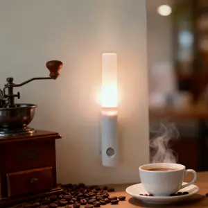 Smart Motion Sensor Night Light, Ambient Dimmable Led Lights, Rechargeable LED Wall Lamp with Magnetic Base, Easy Installation for Bedroom Kitchen Hallway, Nightlight For Bedroom