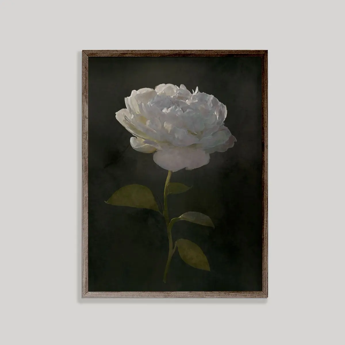 Peony Prints, dark floral wall art, peony printable, black print, white peony print, dark botanical print, black flower print art, Unframe