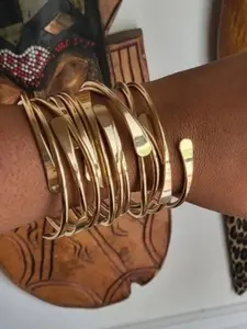 10pcs Women's Punk Style Bracelet Set, Open Bangle, Trendy Stack Bangle, Irregular Leaf Twist Design, Zinc Alloy Chain, Perfect Gift for All Seasons