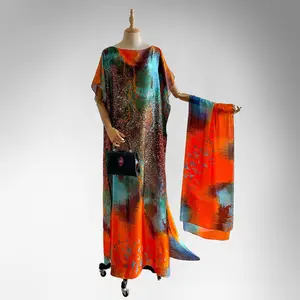 Vibrant Multicolor Bubu Kaftan Free Size African Wear