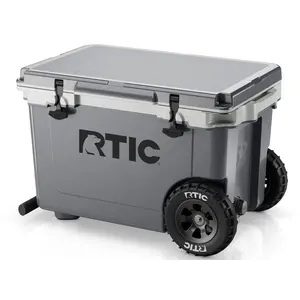 RTIC Outdoors 52qt Ultra-Light Wheeled Hard Sided Cooler - Gray: Polypropylene Material, 78 Can Capacity