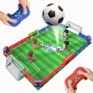 Cokzer Kids' Soccer Table, Portable Table-Top Soccer Game, 1-4 Player LED RC Soccer Board Game for Kids with 3 Balls & 4 Remote Controllers,Perfect for Indoor Family Fun and Parties, Gift for Boys and Girls,Suitable for Children Aged 6 and Up