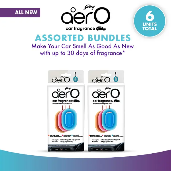 AerO Assorted Hanging Car Freshener Bundle - 3 x 2 (6 Units Total), Interior Decor, Keeps Fresh for 30 Days, None, Default