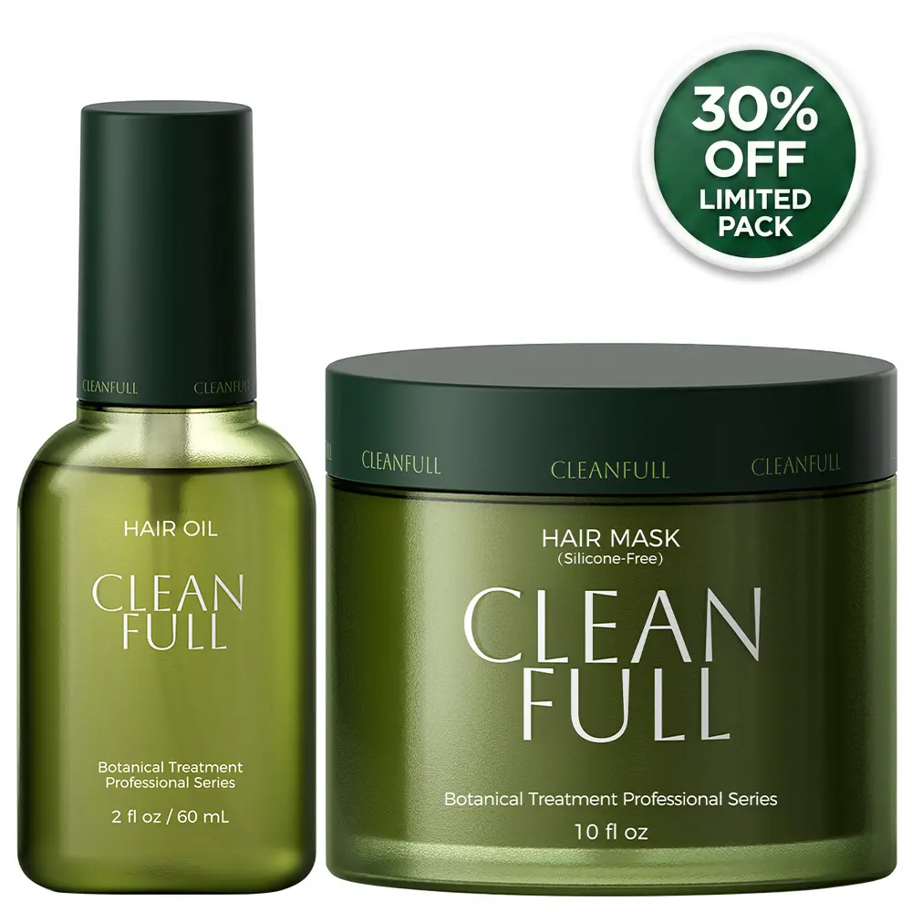 CLEANFULL Hair Repair Mask & Oil Set, Plant-Based Haircare with Coconut & Argan Oil for Hydrating, Anti-Frizz & UV Protection tiktokshopbacktoschool Glow up, Blend, Moisture, Mild, 10 Fl Oz, All Types, Cream, Keratin Rich, Repair Bonding sohochic