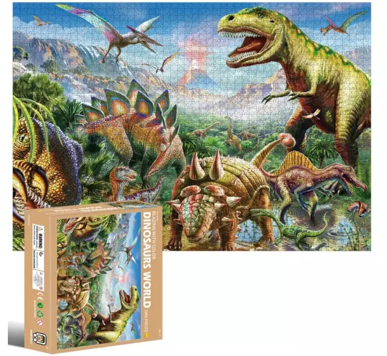 DIY Dinosaur World Puzzle Tyrannosaurus Rex 2000 Piece Jigsaw Puzzle Kids Adult