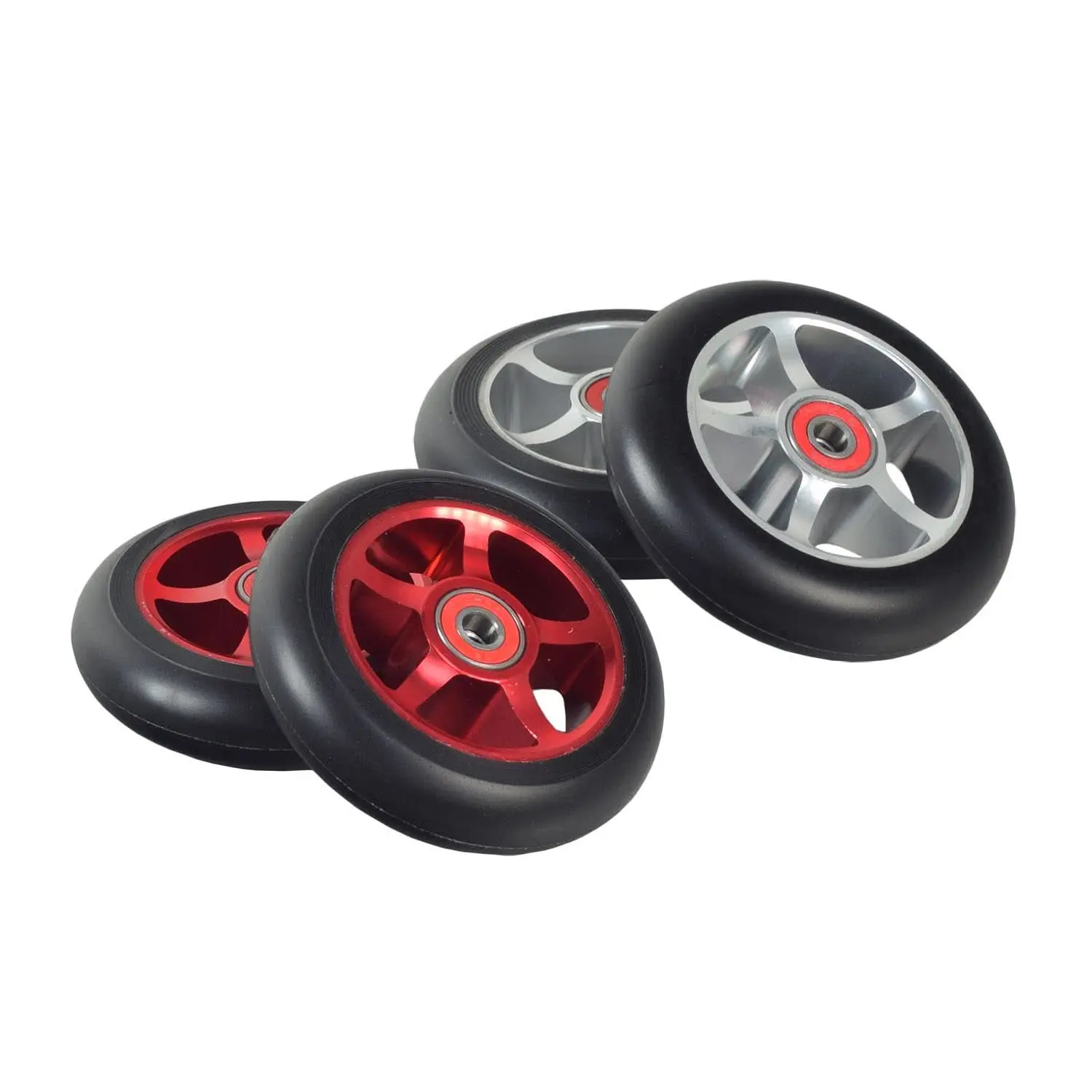 100 mm Pro Kick Scooter Wheel with 5-Spoke Core (Set of 2)