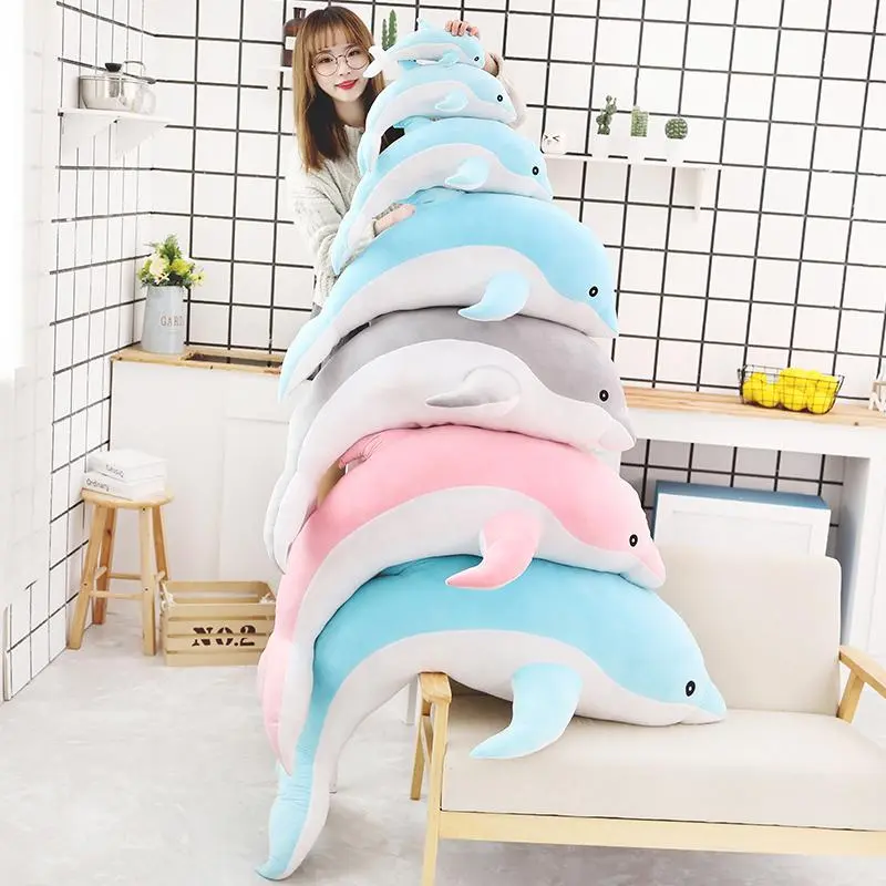 1pc Realistic Soft Plush Dolphin Toy - 30/50cm Creative and Adorable Kawaii Stuffed Animal Pillow, Hand Washable, No Fading, Birthday/Valentine's Day Gift for Teens (12+), Bedroom Sleeping Cushion, Keep Away from Fire, Lifelike, Cute Dolphin