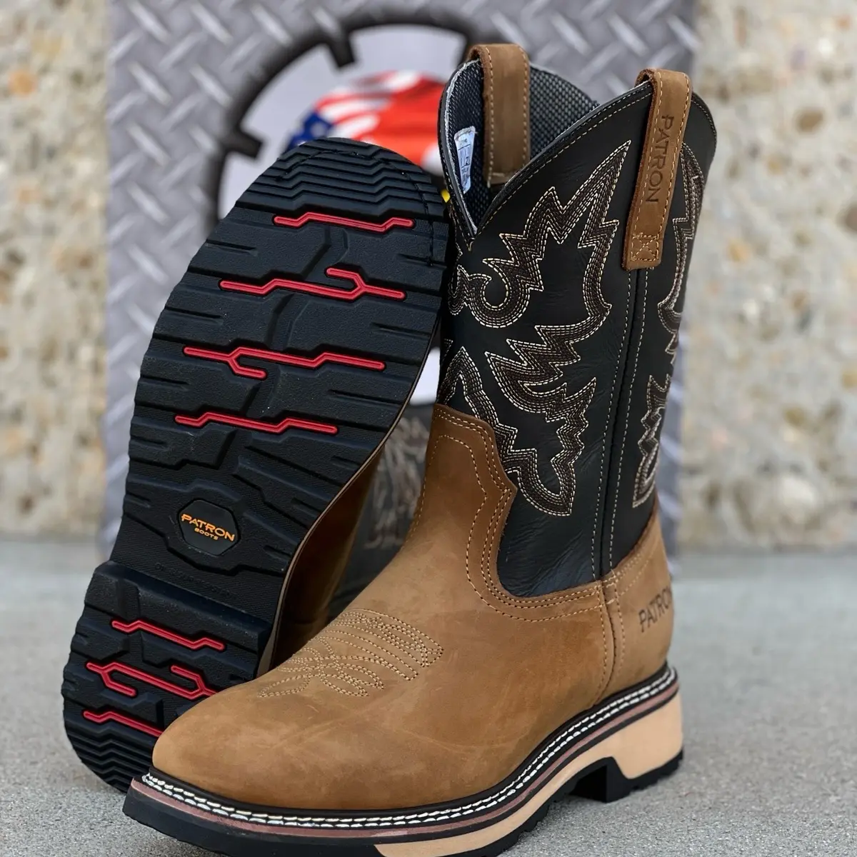 5700 Crazy / Black Patron Boots Botas de trabajo rodeo