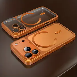 Premium New Ultra-Slim Matte Transparent Magnetic Phone Case Compatible with for iphone 17 Pro Max/17 Pro/17 Air/17/16/15/14/13 Featuring Wireless Charging Capability And Lens Film Protection with a Shock-Resistant Back Cover