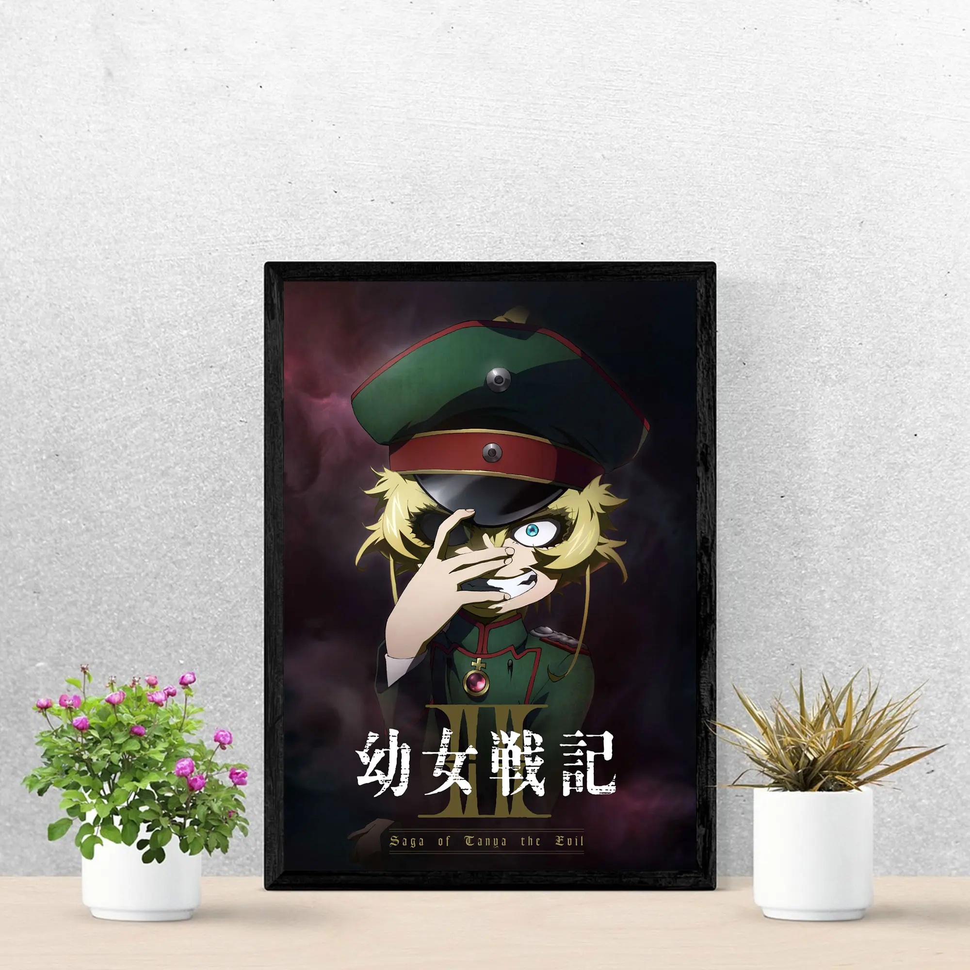 Tanya Degurechaff No Frame Poster, Saga of Tanya the Evil Anime Artwork Print, Japanese Manga Room Decor, Gift For Fans