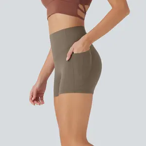 Halara UltraSculpt™ High Waisted Tummy Control Pocket Shaping Training Biker Shorts 3''