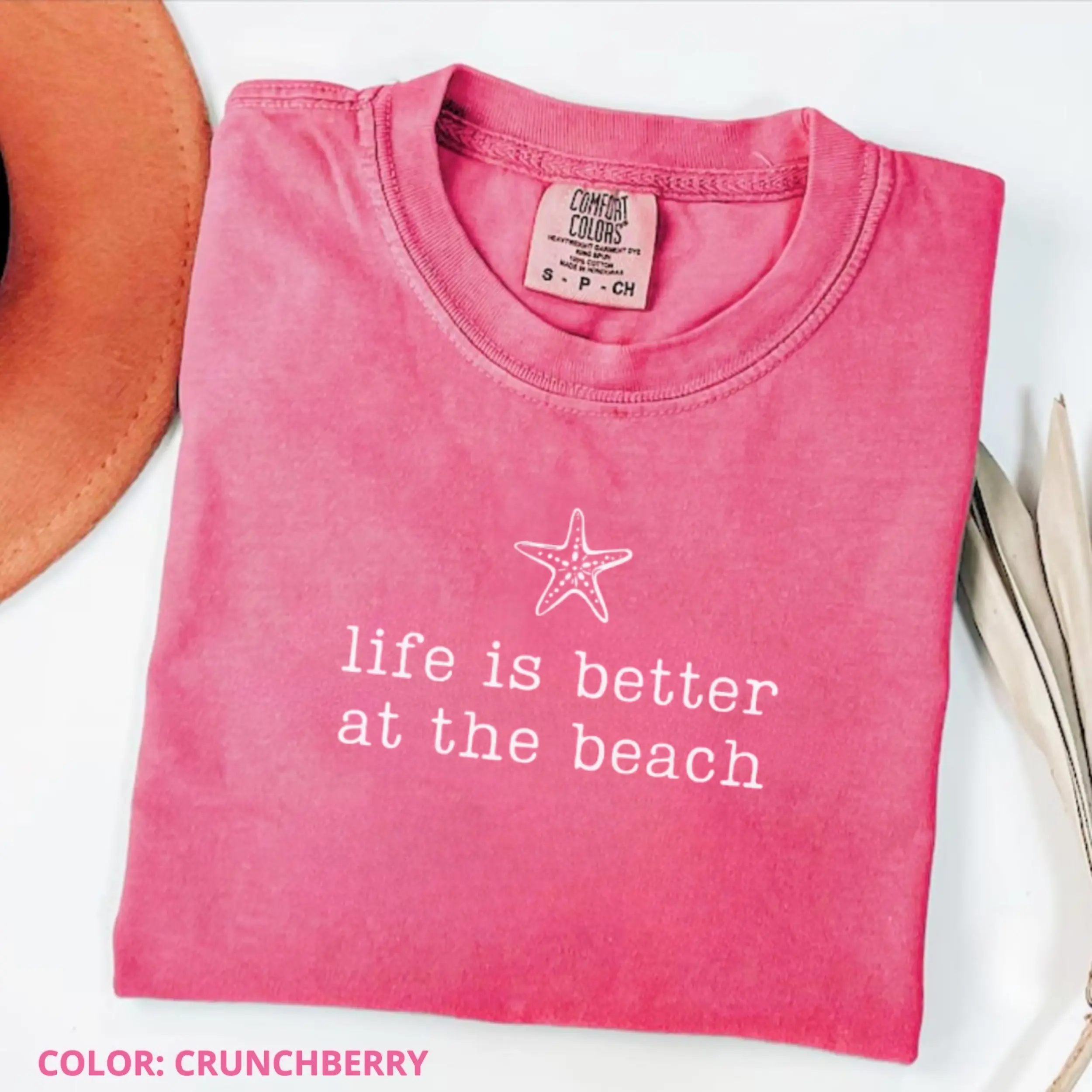 Comfort Colors Life Is Better at the Beach Shirt, Family Vacation Matching Tee, Minimalist Starfish Graphic T-Shirt, Gift For Her, Ocean Lover Gift
