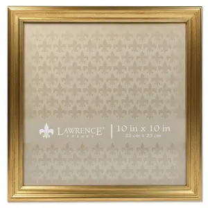 212 MAIN 10x10 in. Wooden Sutter Burnished Gold Picture Frame - Glass Wood Frame for Baby & Maternity Wall Decor, Room Decor, Wall Display