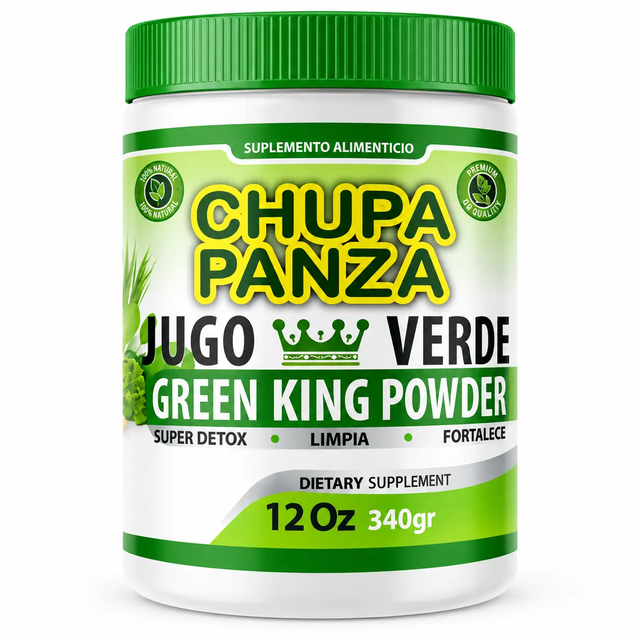 Fibra Natural-Dietary Supplement – 12 oz – Plant-Based Fiber Blend w/Ginger, Green Tea, Spinach, Moringa, Nopal, Pineapple & Maca – Digestive & Gut Wellness Support – Vegan, Non-GMO – by BexpertsUSA*