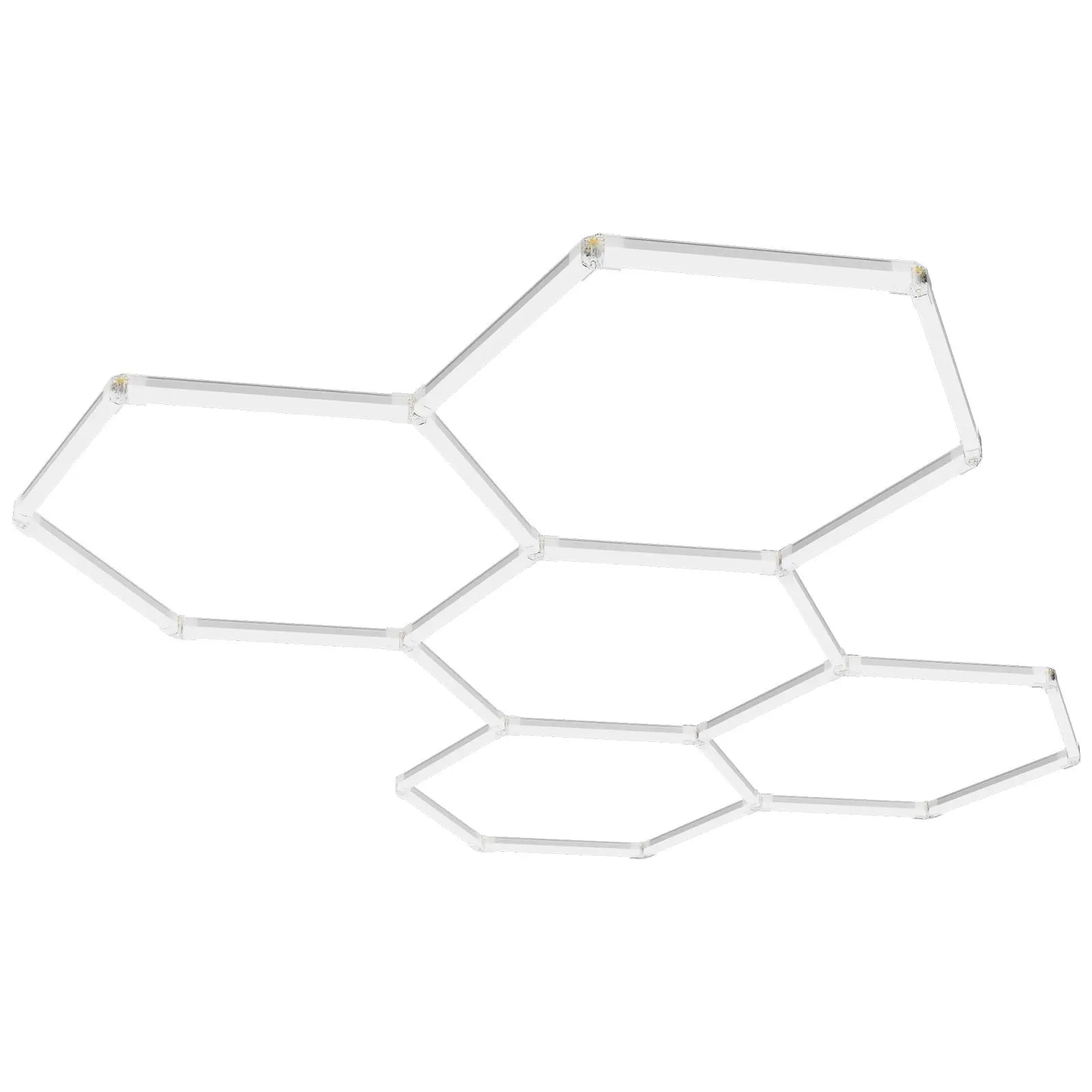 【Summerfinds】VEVOR Hexagon Garage Lights,  , 26400LM, 6500K 5 Grid Systems Honeycomb Hexagonal Garage LED Lights, DIY Cool White Car Detailing Garage Ceiling Lighting Bright Shop Light for Gym Basement Workshop